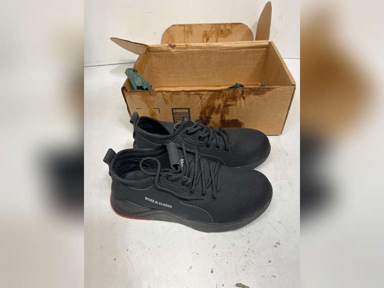 SUADEX Steel Toe Shoes for Men Women Lightweight Safety Work Sneakers for Construction Indestructible Breathable 9.5 44