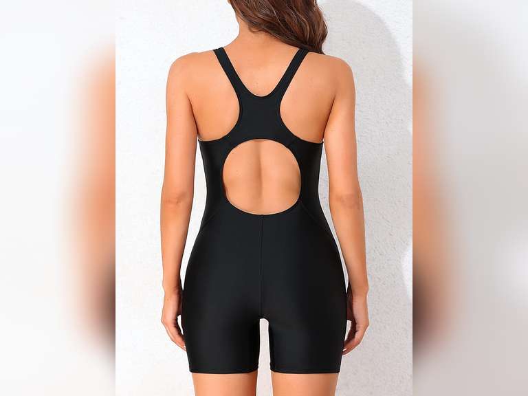 ATTRACO Womens Boyleg Sport One Piece Swimsuit Athletic Swimwear Training Bathing Suit size S 28