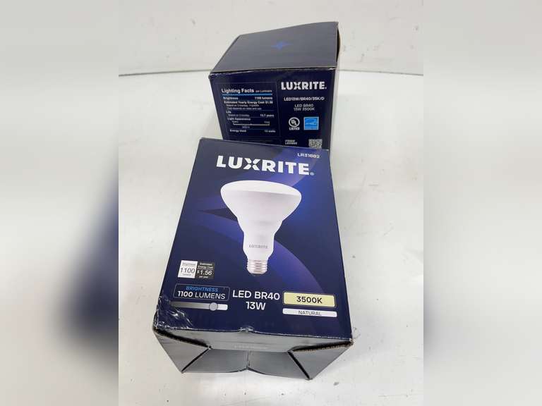 LUXRITE BR40 LED Light Bulbs, 85W Equivalent, 5000K Bright White, Dimmable, 1100 Lumens, LED Flood Light Bulb, 13W, E26 Medium Base, Indoor/Outdoor - Perfect for Office and Recessed Lighting (4pack) 60