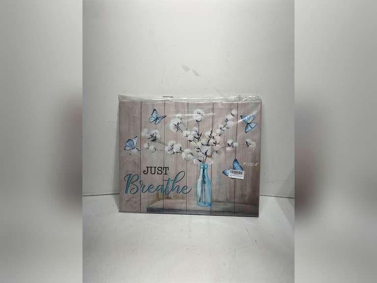 Cotton Wall Art Farmhouse Bathroom Pictures Wall Decor Bathroom Canvas Prints Flower Butterfly Decorations Painting Framed Artwork Office Home Decor For Bedroom Dining Living Room 20"x16" 30