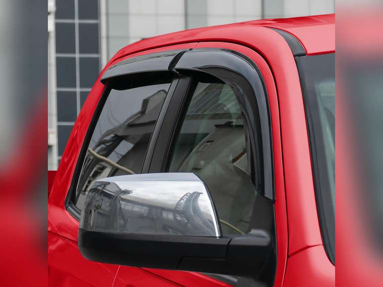 Voron Glass Tape-on Extra Durable Rain Guards for Toyota Tundra 2007-2021 CrewMax, Window Deflectors, Vent Window Visors, 4 Pieces-100429 60