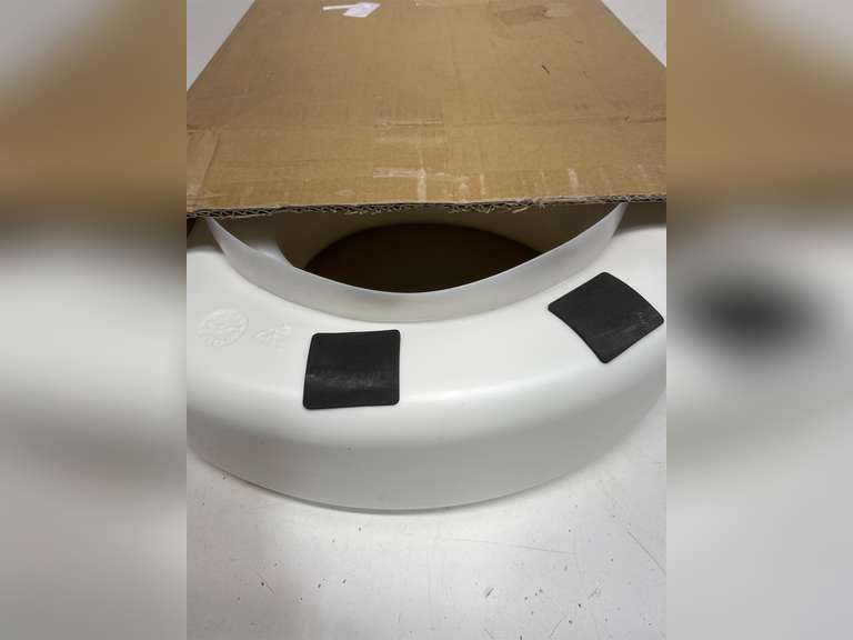 HealthSmart Raised Toilet Seat Riser That Fits Most Standard (Round) Toilet Bowls for Enhanced Comfort and Elevation with Slip Resistant Pads, 15x15x5 28