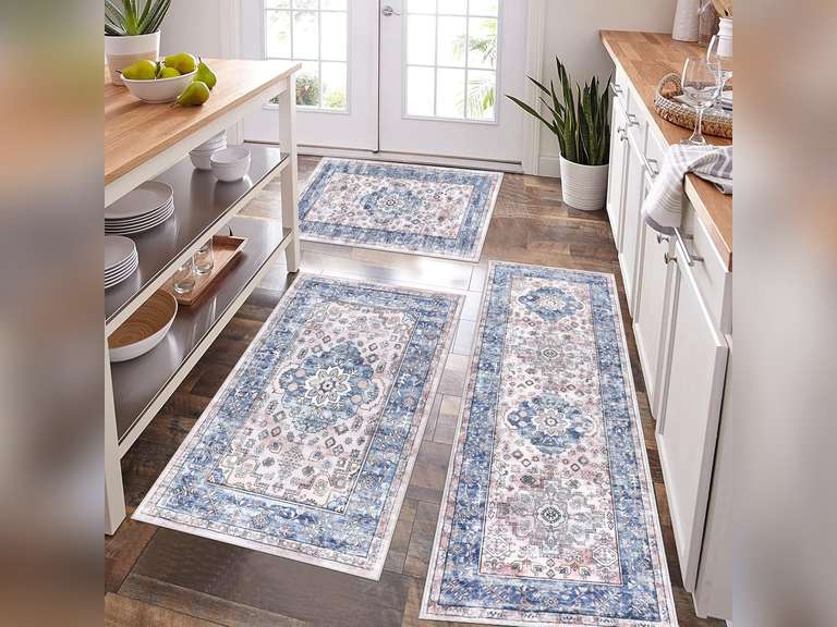 (Similar) 20 x30 ,20 x48 ,20x60 ,Pauwer Farmhouse Kitchen Rugs Sets of 3, Kitchen Runner Rugs Non Slip Washable, Boho Kitchen Mats for Floor, Indoor Door Mat Entrance, Laundry Room Rug, Thick Kitchen Floor Mat Carpet 47