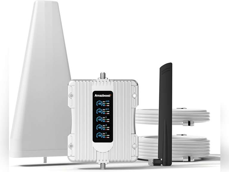 Amazboost Cell Phone Booster(similar model) with LCD Display for House, Boost 3G 4G LTE & 5G Data Up to 5,000 sq ft, Cell Signal Booster Canada Support All Canadian Carriers-Bell, Telus, Rogers, Fido Etc 277