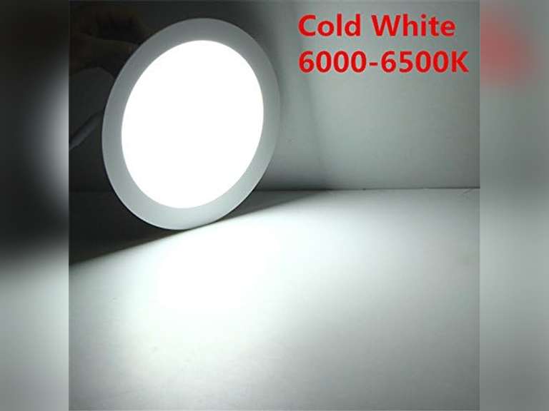 LED Panel Light 6 Flat Lamp Round Ultra-Thin Recessed Ceiling Light Downlight Fixture Kit (Cool White, 9W) 2 pack 16