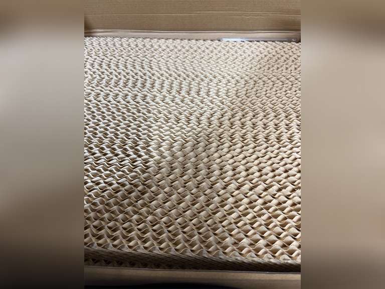 Hessaire Replacement Evaporative Cooler Pads - Swamp Cooler Replacement Pads Corrugated Build - Low Odor Xel50 Media Evaporative Cooling Pad for 1300 CFM Cooler Fan - 3 Panels, 21.75 x 10 & 18 42
