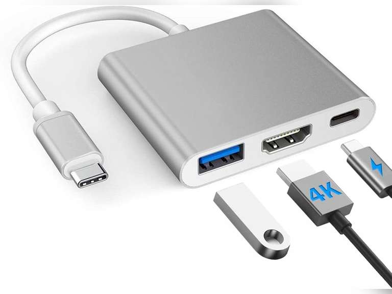 USB C to HDMI Multiport Adapter w/USB 3.0 & PD 100W Quick Charging Port -Thunderbolt 3 4K Digital AV Converter Type-C Hub for Mac MacBook Air XPS iPad Pro Galaxy S20 Samsung Dex Projector TV Monitor 9