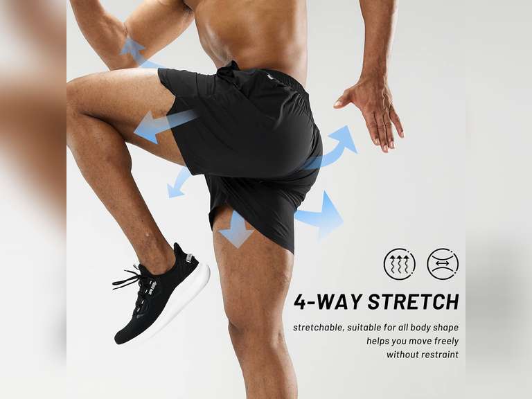 MIER Men's Workout Running Shorts Quick Dry Active 5 Inches Shorts with Pockets, Lightweight, Breathable size XS 20