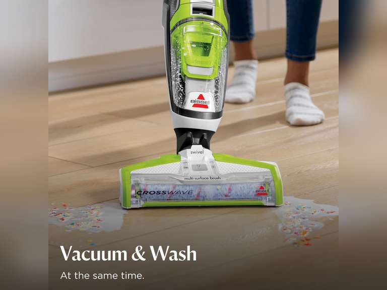 BISSELL Crosswave Turbo Vacuum Mop All in One Wet and Dry Vac Combo Hard Floor & Area Rug Cleaner, 3888A 230