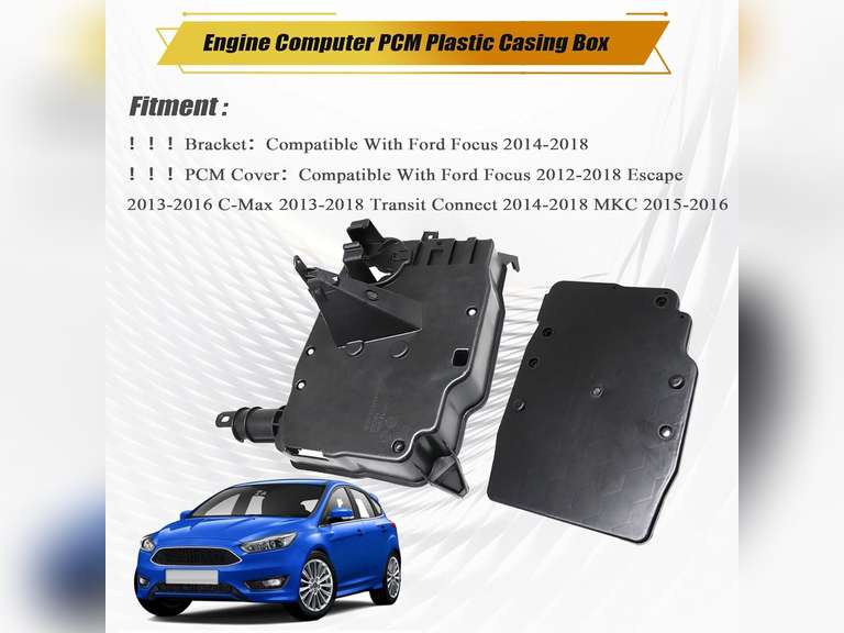 Priprilod Engine Computer PCM Plastic Housing Case Box Compatible With Ford Focus Escape C-Max Transit Connect MKC # CV6Z-12A659-C CV6Z-12B523-C CV6Z12A659C CV6Z12B523C 45