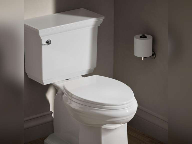 Kohler 4774-0 Brevia with Quick-Release Hinges, White, Elongated Toilet Seat 33