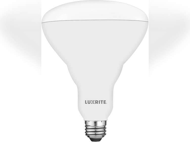 LUXRITE BR40 LED Light Bulbs, 85W Equivalent, 5000K Bright White, Dimmable, 1100 Lumens, LED Flood Light Bulb, 13W, E26 Medium Base, Indoor/Outdoor - Perfect for Office and Recessed Lighting (4pack) 60