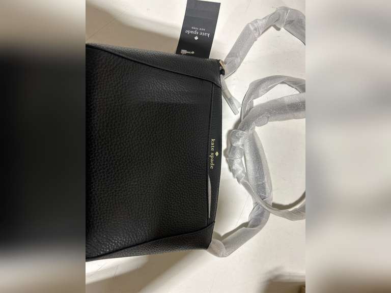 Kate Spade Monica Pebbled Leather Crossbody Bag Purse black WKR00258 70