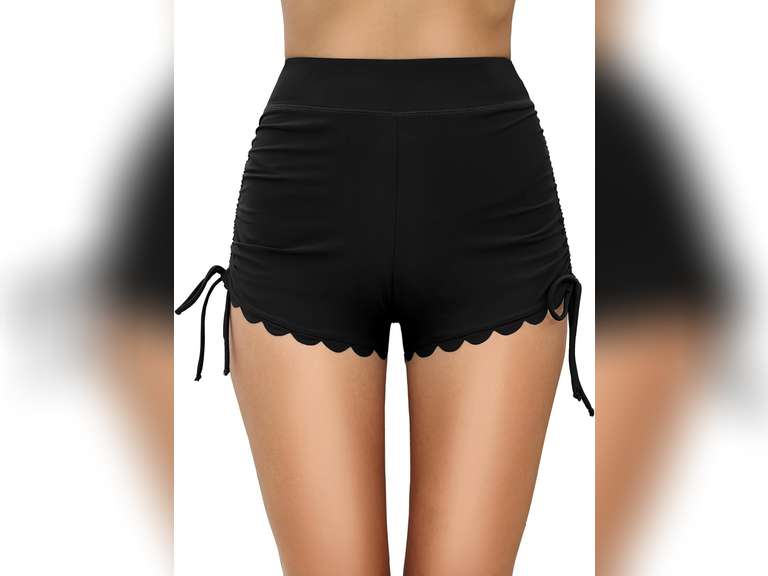 Yonique Women's Swim Shorts High Waisted Bathing Suit Bottoms Tummy Control Boy Shorts Board Shorts, 2X 10
