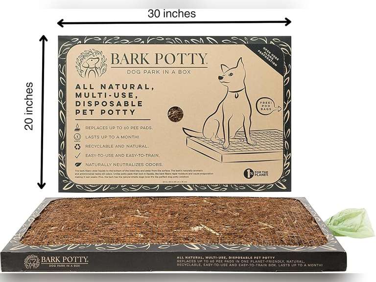 Disposable Training Pads, Multi Use Leak-Proof and Odor Control Puppy Pee Pads | 30 x 20 Standard Pee Pads for Dogs | Natural Bark Potty Pads for Dogs - Dog Housebreaking & Puppy Supplies 49