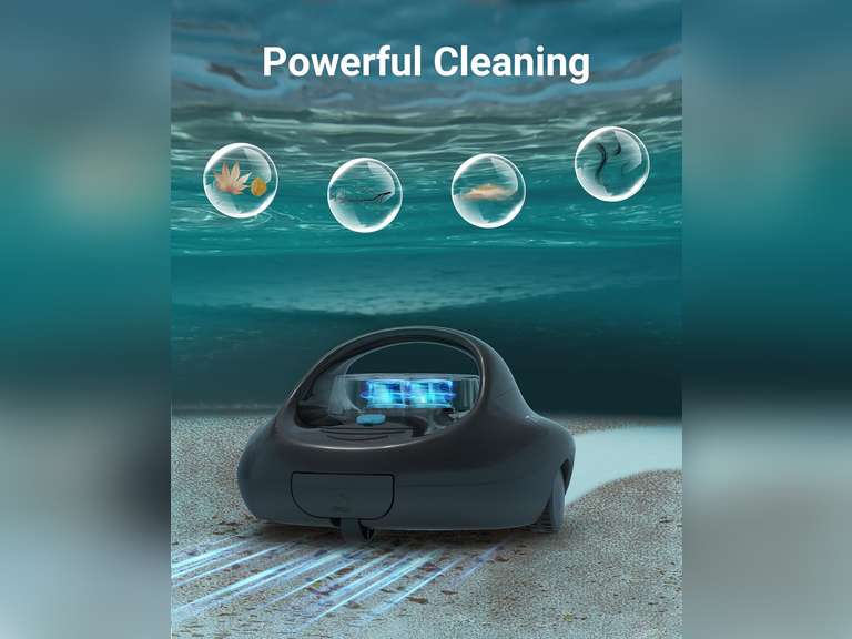 (2025 Upgraded) TALOSBO Pleco Se Cordless Pool Vacuum Cleaner Up to 130 Mins Runtime, Robotic Pool Cleaner with 2.5H Fast Charge, Ideal for Flat Bottom Above Ground Pools up to 861 Sq.Ft 160