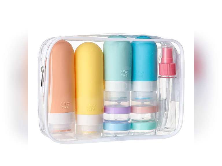 16 Pack Travel Bottles Set - TSA Approved Leak Proof Silicone Squeezable Containers for Toiletries, Conditioner, Shampoo, Lotion & Body Wash Accessories (16 pcs/White Pack) 10