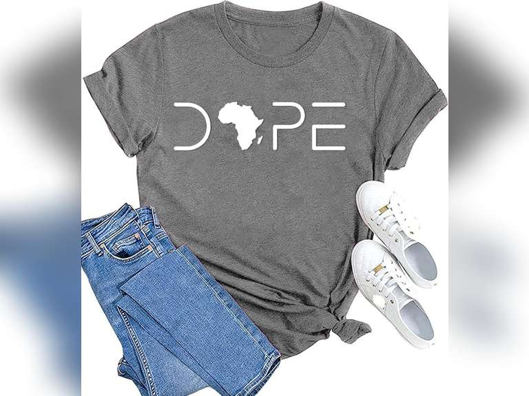 Womens Juneteenth Shirt Black History Shirts Black Pride T-Shirt African American Melanin Short Sleeve, L 20