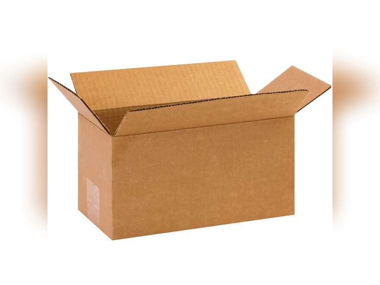 BOX USA B1055 Long Corrugated Boxes, 10"L x 5"W x 5"H, Kraft (Pack of 25) 68