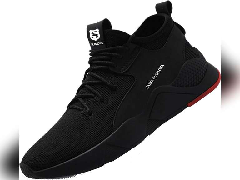 SUADEX Steel Toe Shoes for Men Women Lightweight Safety Work Sneakers for Construction Indestructible Breathable 9.5 44