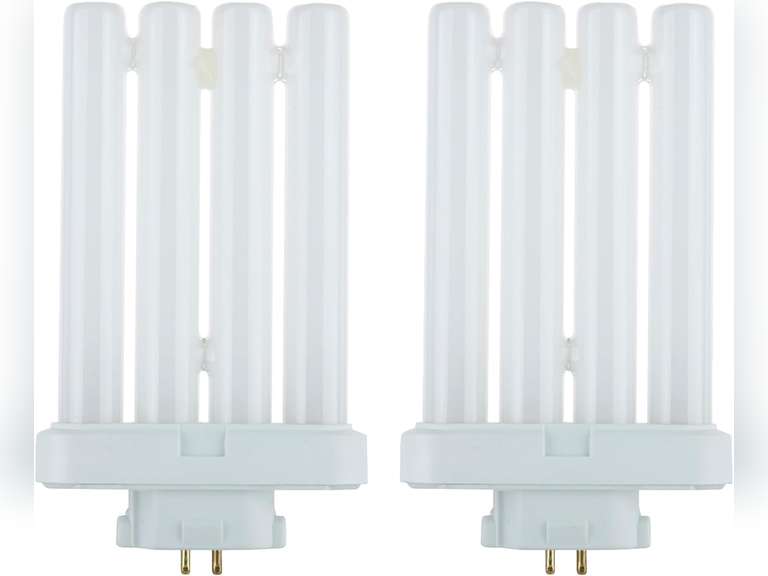 Sunlite 40531 FML27/65K/2PK Quad Tube Plug-in Compact Fluorescent Lamp, FML 4-Pin, 27 Watts, 1500 Lumens, 6500K Daylight, 4-Pin (GX10q4) Base, 120 Volts, 2 Pack 14