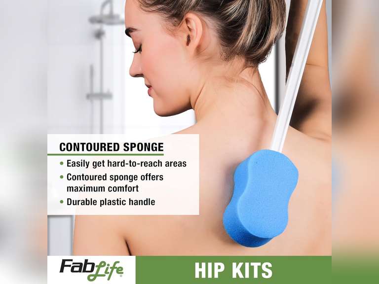 FAB860075 - Fabrication Enterprises, Inc. Hip Kit #3: 32 reacher, straight handle sponge, deluxe sock aid, shoehorn, dressing stick by Fabrication 25