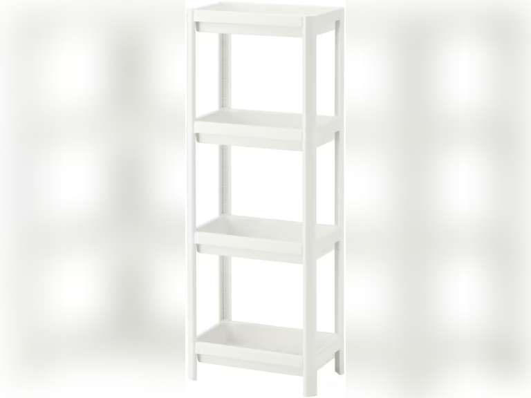 (Similar model, color pink, unknown size )HIEEY 4 Tier Bathroom Shelf,Bathroom Rack, Shelves Organizer, for Bathroom Laundry Pantry Kitchen Narrow Places 30