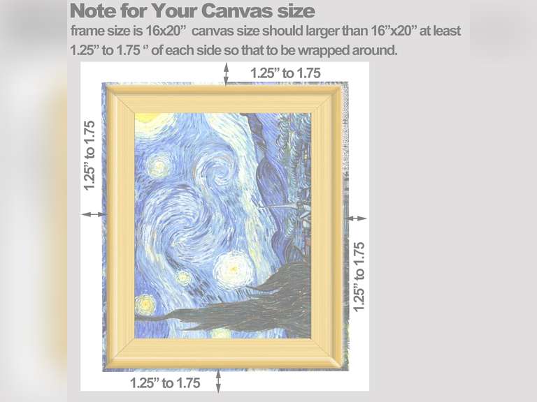 2-Set DIY Canvas Stretcher Bars 16x20 Inch Canvas Frame for Oil Paintings,Prints,Paint by Numbers & Posters 30