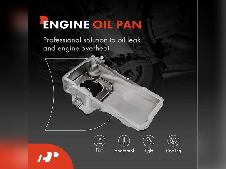 A-Premium Engine Oil Pan Sump with Drain Plug Compatible with Chevy Avalanche 1500, Express, Silverado 1500/2500/3500, Suburban 1500/2500, Tahoe, GMC Savana, Sierra 1500/2500/3500, Yukon XL 114