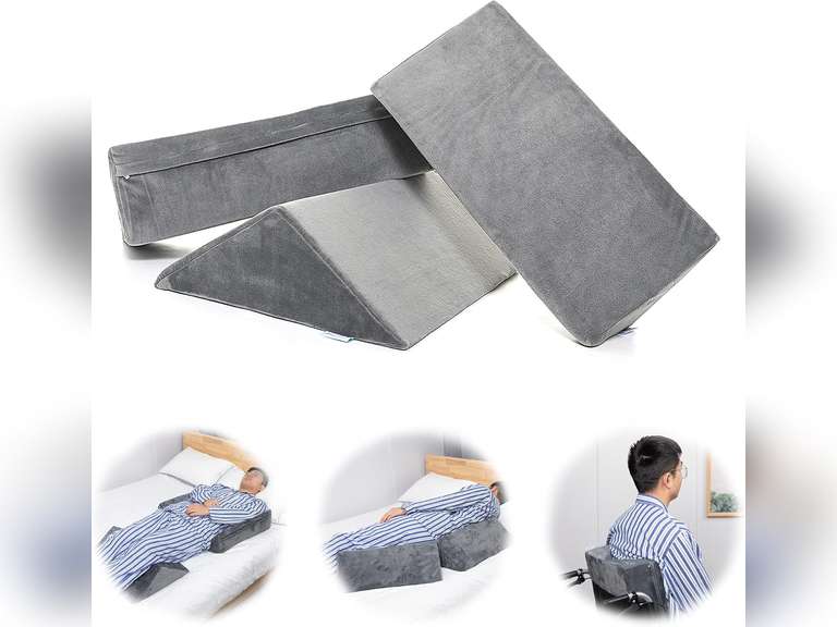 (Similar)Fanwer Bed Wedges & Body Positioners for Elderly (3 in 1),40 Degree Triangle Wedges for Bed Positioning,Triangle Pillow for After Surgery, Wedges for Bedsores,Wedge Pillow for Positioning 40