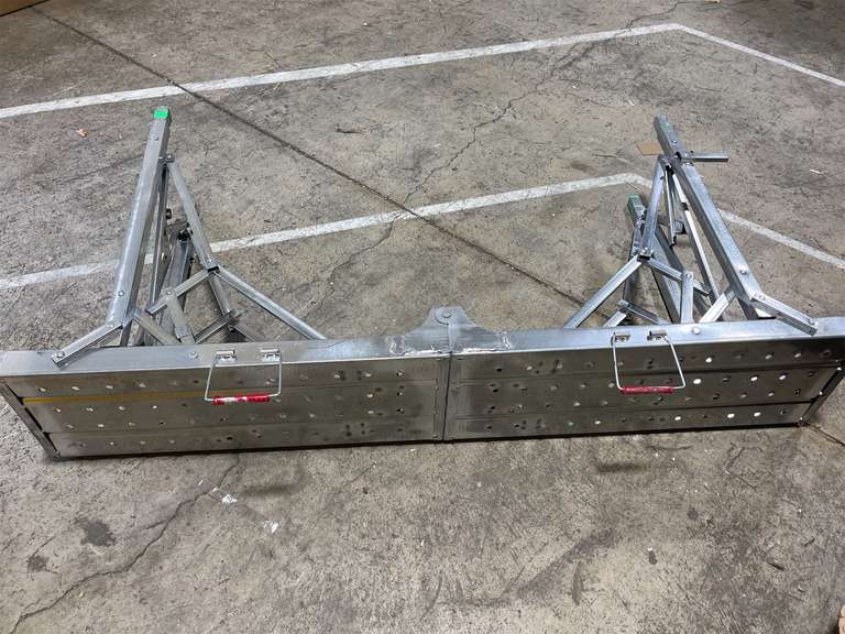 Scaffolding Equipment, Portable Folding Scaffolding, Multipurpose Work Platform Scaffold Tower Ladder Stool Work Bench, 882 Lbs Load, Galvanized Steel (Size : 5.91ft) 113