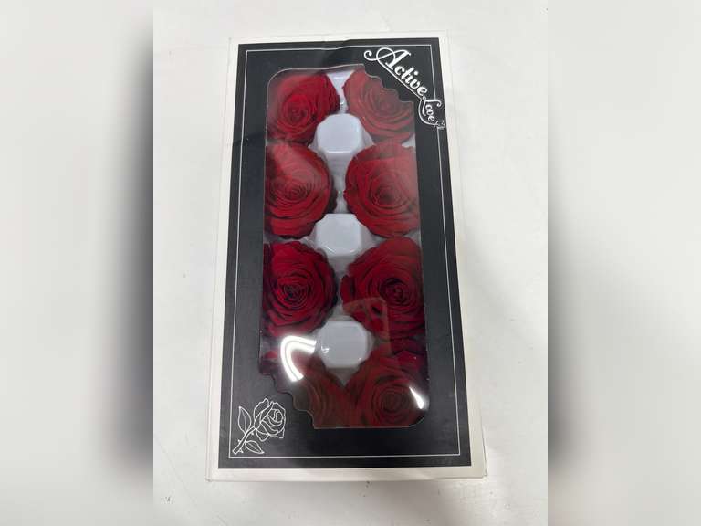 Eternal Life Flower Material Gift Box Immortal Rose Flower Dried Rose Artificial Preserved Flowers Head Roses, 8 pcs 16