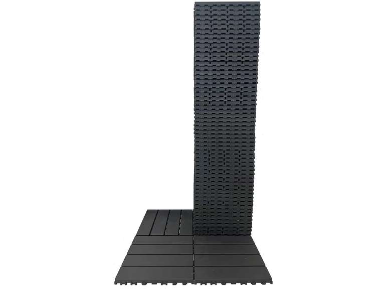 43 sq. Ft Plastic Interlocking Deck Tiles,60 PCS,12"x12"(30 x 30cm) Waterproof Outdoor Flooring All Weather Use, Patio Floor Decking Tiles for Porch Poolside Balcony Backyard 160