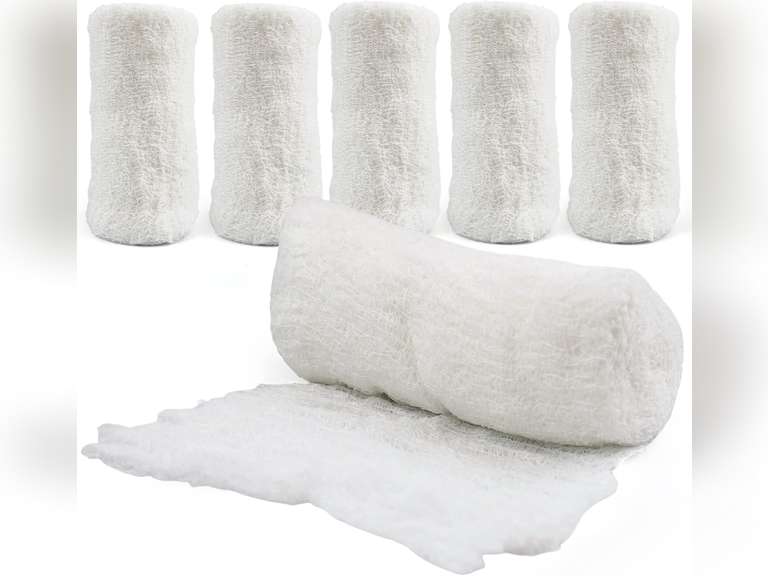 Gauze Rolls-kerlix Cotton Gauze Bandage Rolls -6 ply-STERILE - 4 Inches X 12 feet -Extra Absorbency - Medical Gauze Bandage -6 Rolls - Latex Free -Each roll Individual Wrapped-Hospital Grade Quality 18
