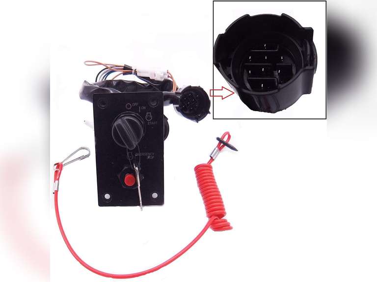 Boat Engine 37100-96J24 37100-96J25 Single Ignition Key Switch Panel for Suzuki Outboard Motor 49
