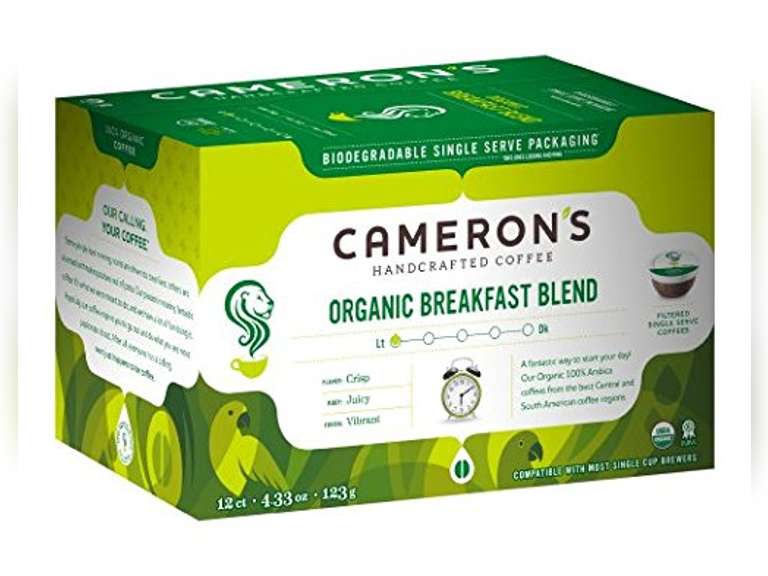 Cameron's Organic Breakfast Blend Single Serve Coffee 12 count 14
