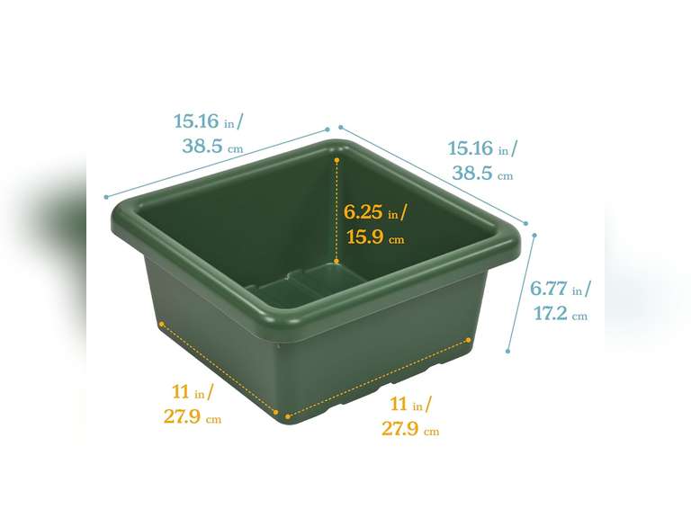 ECR4Kids Square Bin with Lid, Storage Containers, Hunter Green, 4-Pack 70