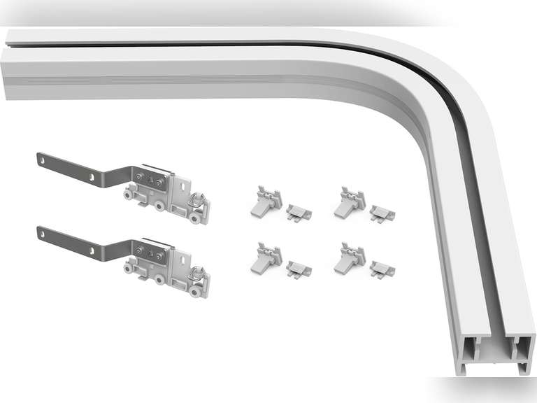 Quoya QL600/AT5810 Smart Electric Track- Aluminium 1x 90-Degree Bend Set (Does NOT Work with QL500 Model) 30