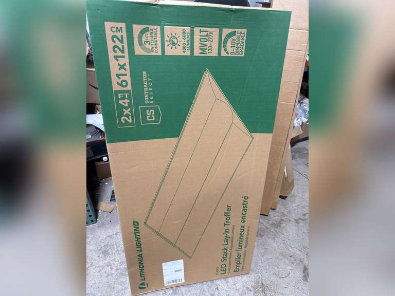 Lithonia Lighting STAKS 2X4 ALO6 SWW7 2 ft. X 4 ft. LL Stack LED Lay-in & CPHB 15LM MVOLT 50K Compact PRO LED Bay Light, High Bay, 15000 Lumens, 5000K Light 184