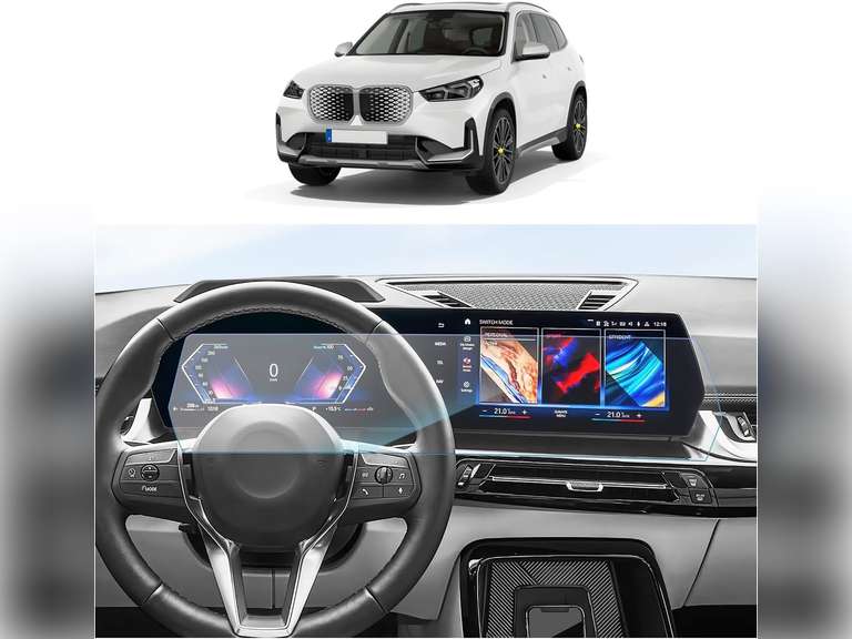 SKTU for 2023 2024 2025 BMW X1 Accessories Screen Protector for 2023-2025 BMW X1 10.7 Inch Navi & 10.25 Inch Dash Screen BMW X1 2024 2025 Accessories Tempered Glass 9H Hardness, Ultra Clear, Anti-Glare& Scratch 35