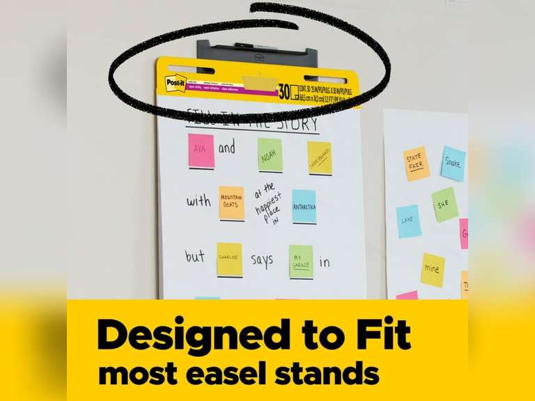 Post-it Super Sticky Easel Pad 25 in x 30 in White 30 Sheets/Pad 2 Pad/Pack Large White Premium Self Stick Flip Chart Paper Super Sticking Power (559) 49