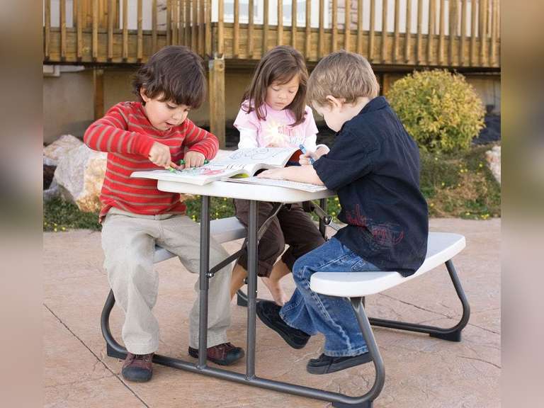 LIFETIME 280094 Kid's Picnic Table, Size 1, Almond 65