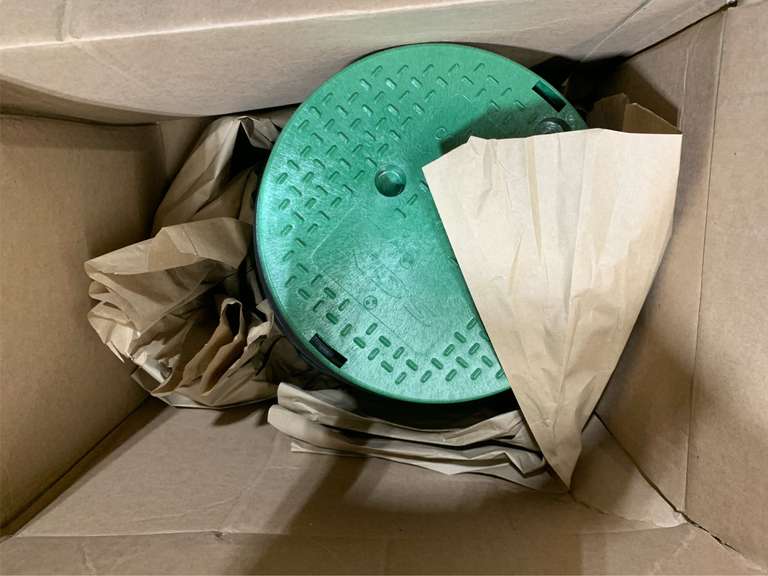 NDS 111BC Standard Series Round Valve Box Overlapping Cover-ICV, 10", Black/Green 25