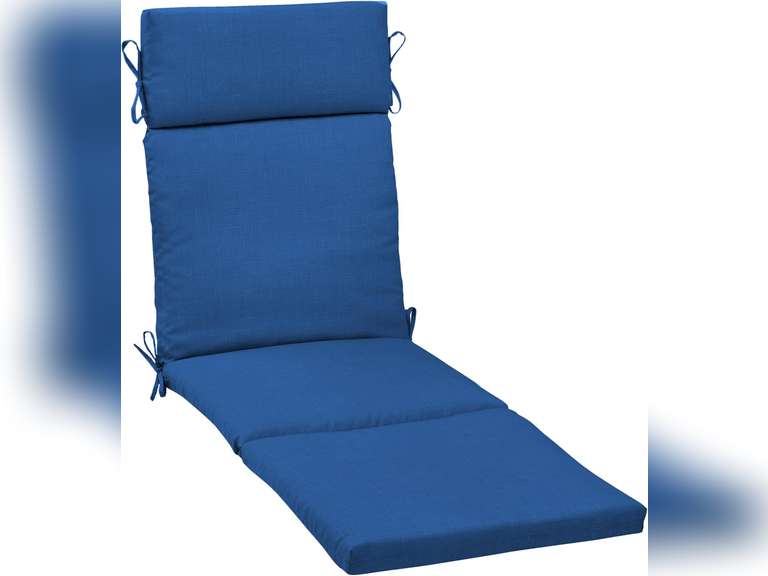 Arden Selections Outdoor Chaise Lounge Cushion 72 x 21, Cobalt Blue Texture 186