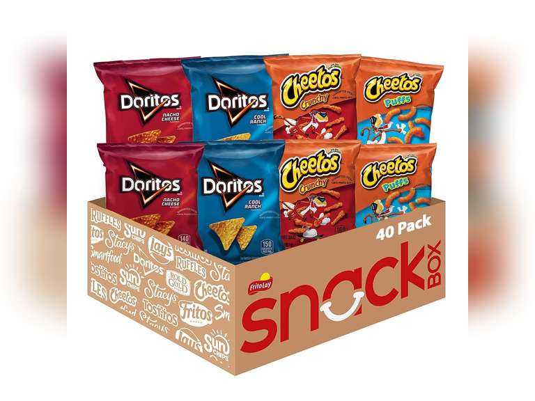 Frito Lay Doritos & Cheetos Mix Variety Pack, (Pack of 40) Best By 5 nov 2024 22