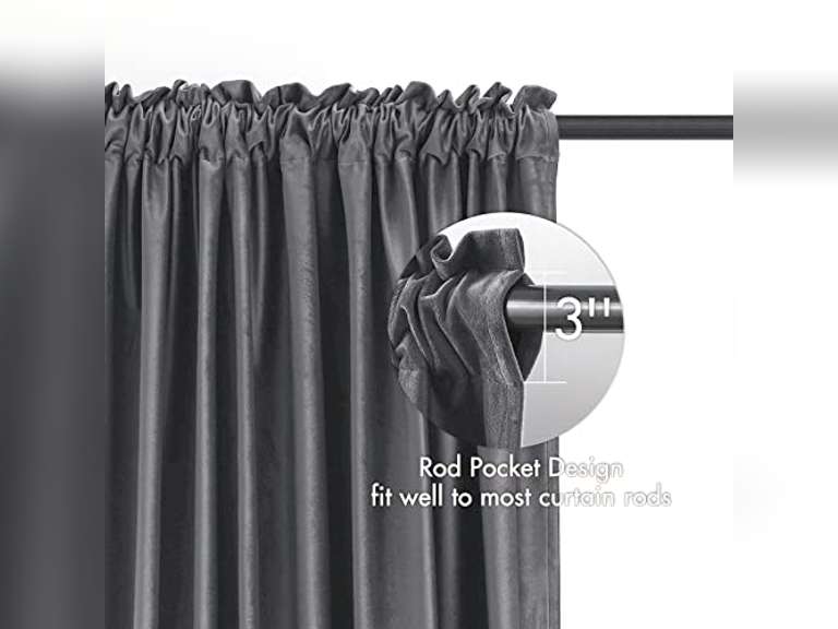MIULEE Grey Velvet Curtains Thermal Insulated Blackout Curtain Drapes for Bedroom Living Room Darkening 84 Inches Long Curtains Panels Rod Pocket Set of 2 39