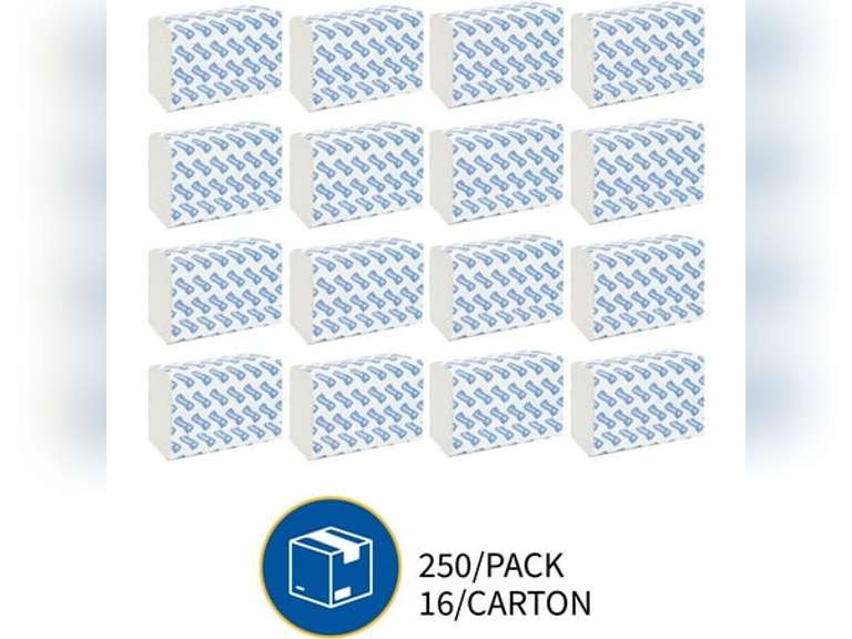 Genuine Joe GJO21100 Multifold Towels, 250 Sheets per Pack, 16 Pack 48