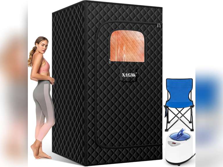 Sauna Box, Portable Steam Sauna, Portable Sauna for Home, Sauna Tent with Steamer, 9 Levels, 2.6 x 2.6 x 5.9 160