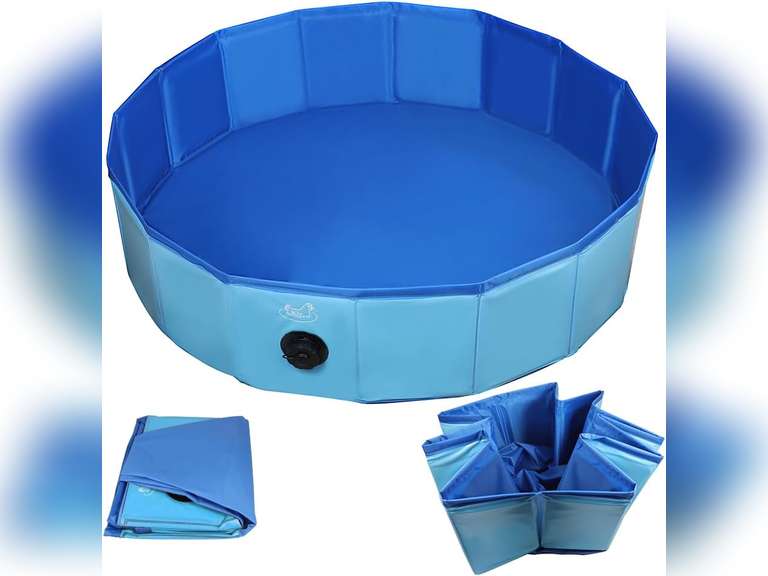 Chicken Dust Bath Tub, Foldable 33" Chicken Bath Dust PVC Pet Sand Bath Pool for Chickens, Ducks, Cats, Dogs, Quails for Farms, Chicken Coops Lime (Blue) 26