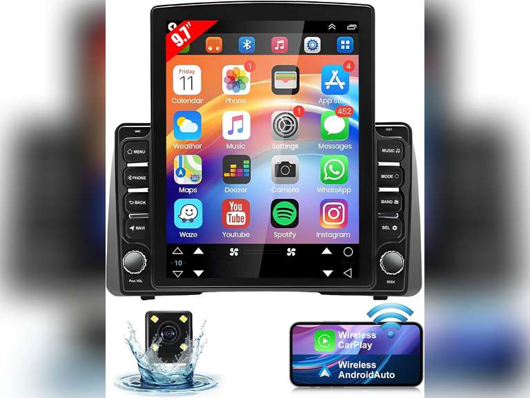 Android 13 Car Stereo for unknown model 9.7 HD Touchscreen with Wireless CarPlay & Android Auto | GPS, Bluetooth, SWC, WiFi, Backup Camera | 2+32G 150